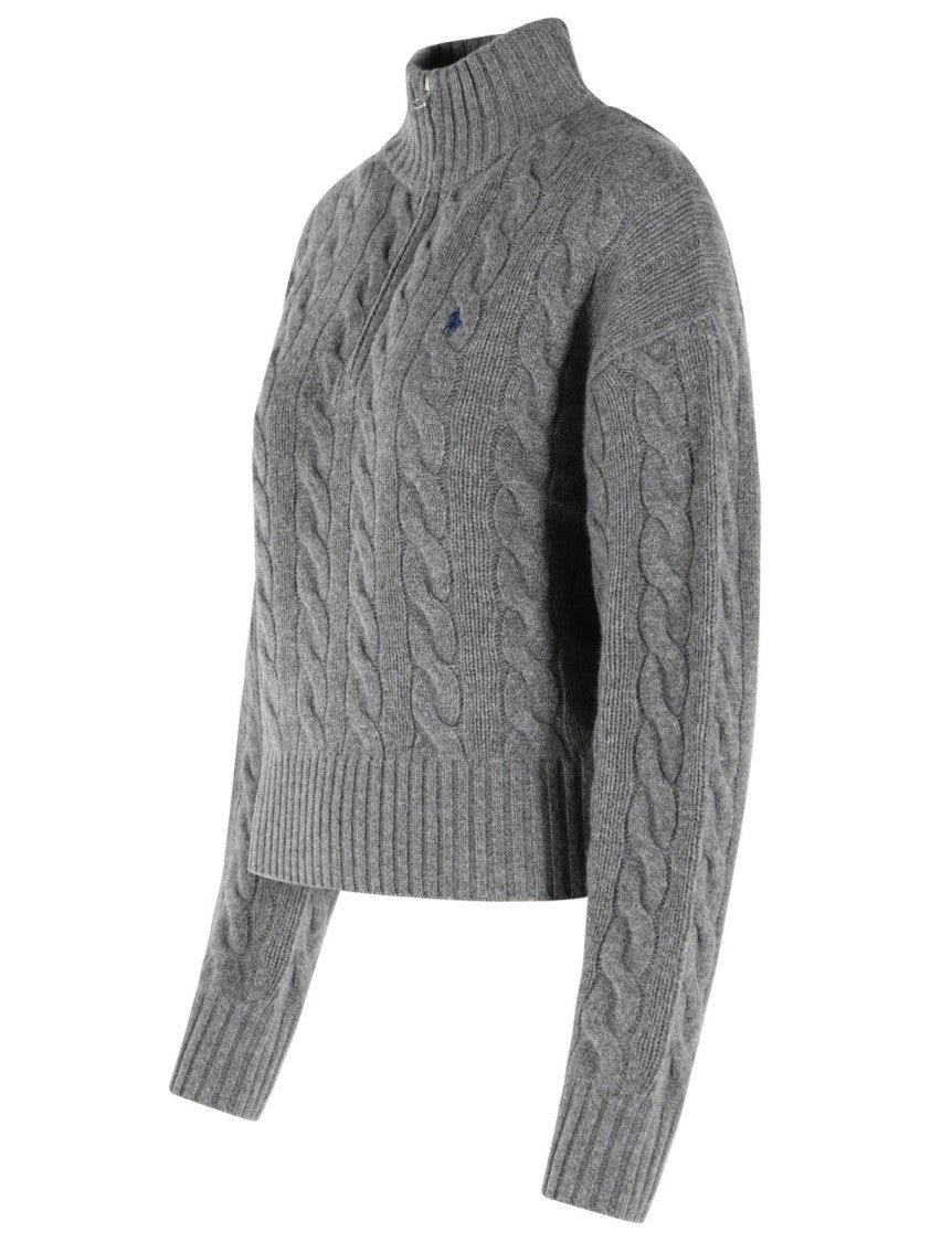 Polo Ralph Lauren Grey Wool And Cashmere Sweater