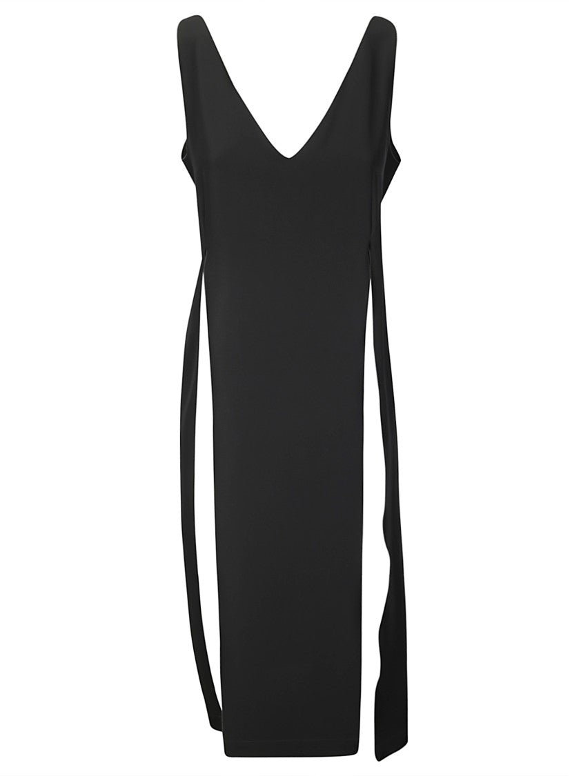 Stefano Mortari Fitted Midi Dress With V-Neck