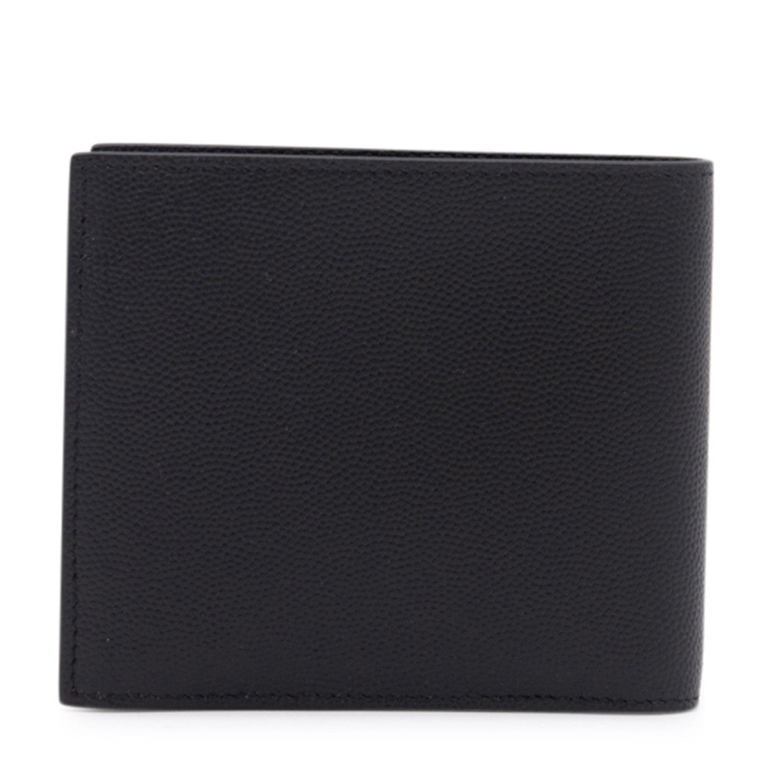 Saint Laurent Textured Bi-Fold Wallet With Embossed Logo