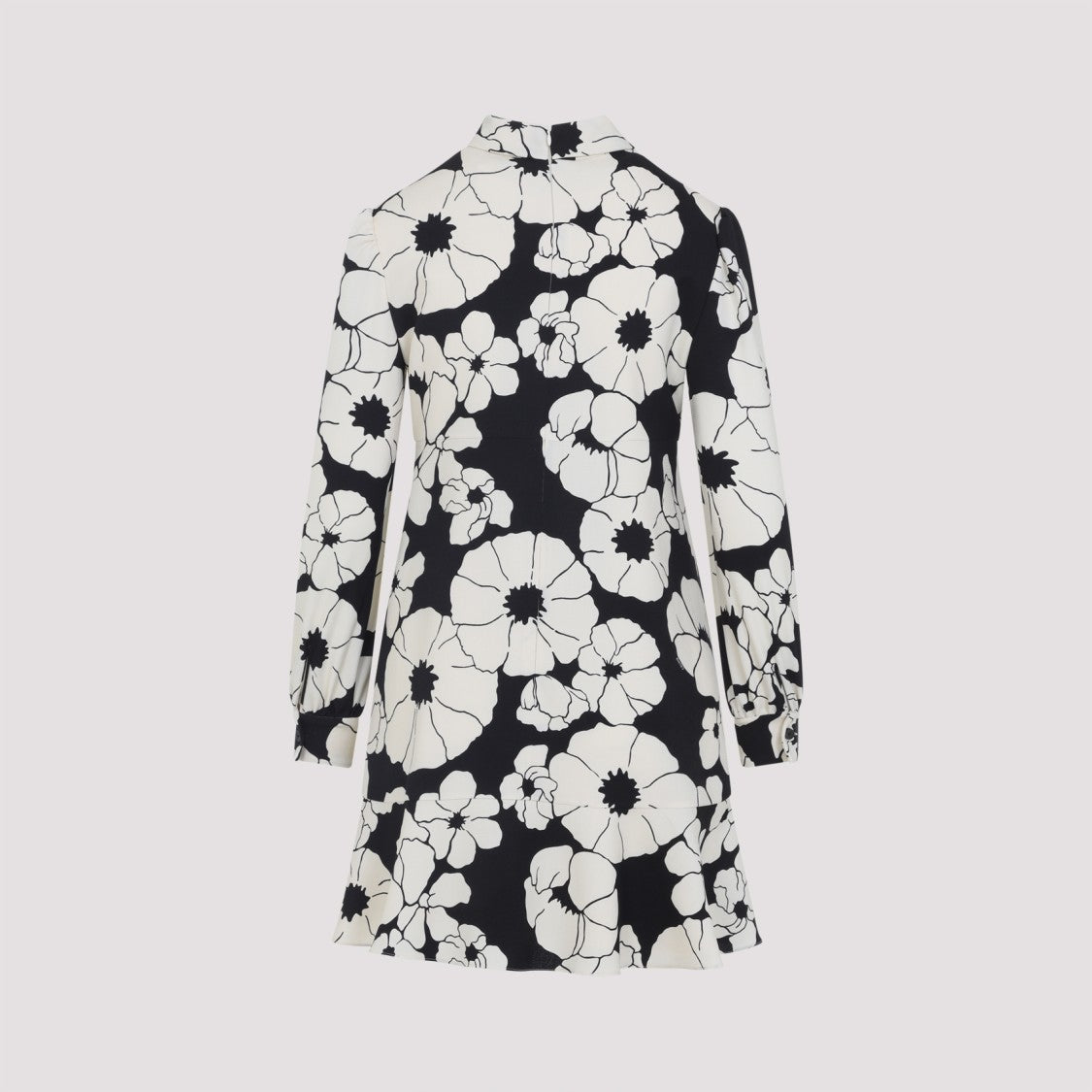 Celine Flared Mini Dress With Stand-Up Collar