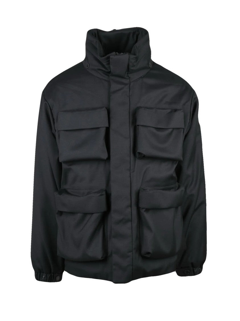 After Label Adamello High Collar Jacket With Zip Closure And Quilted Interior