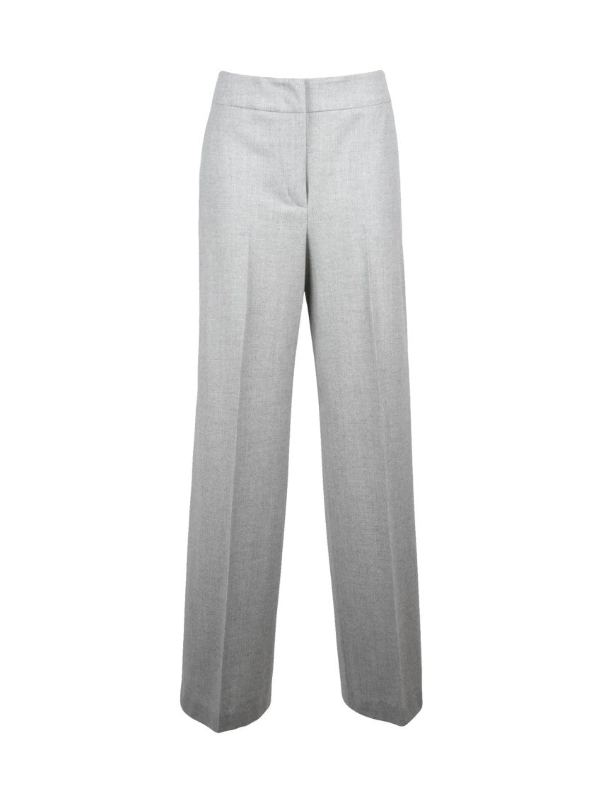 Peserico Fluid Wide Leg Trousers With High Waist And Pockets