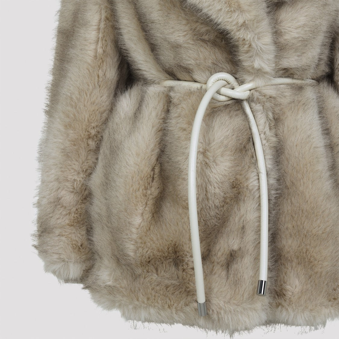 Sportmax Beige Rosaria Faux Fur Coat