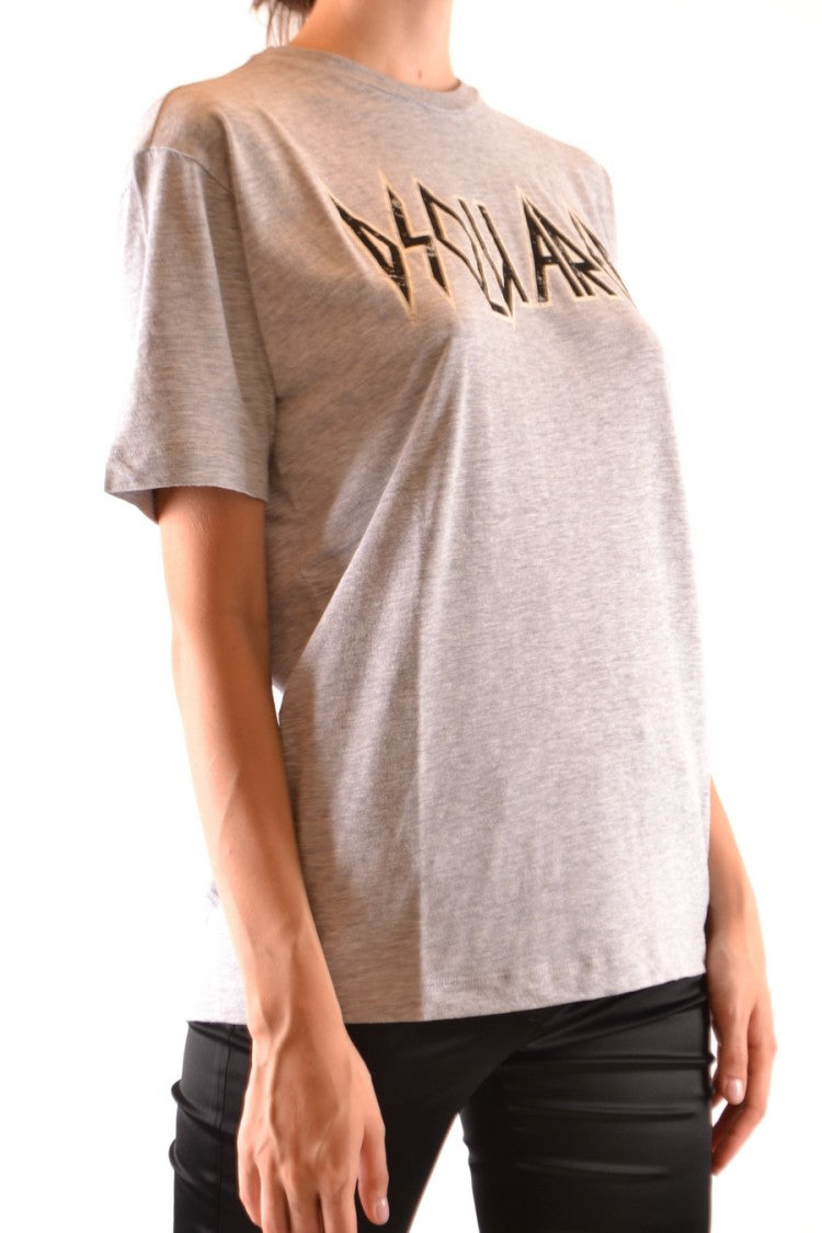 Dsquared2 Heather Grey T-Shirt With Bold Graphic Design