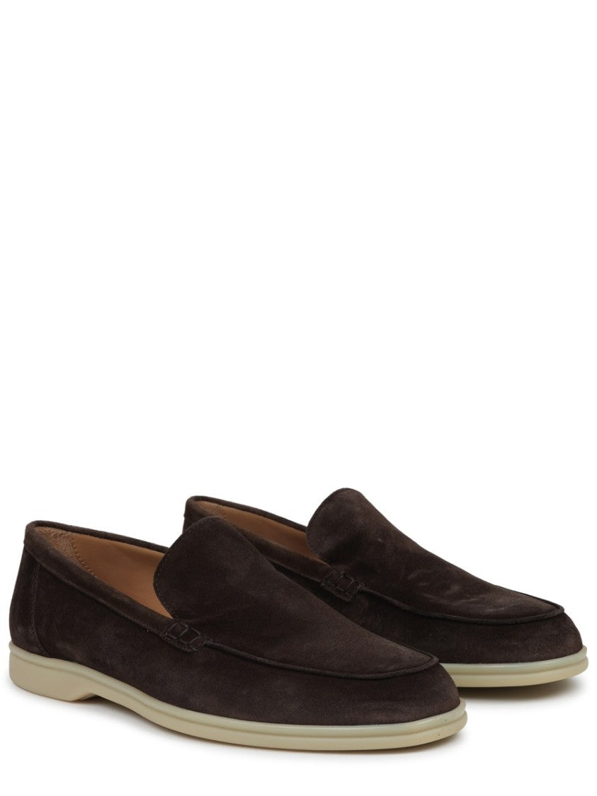 Mille885 Brown Suede Leather Casual Loafers