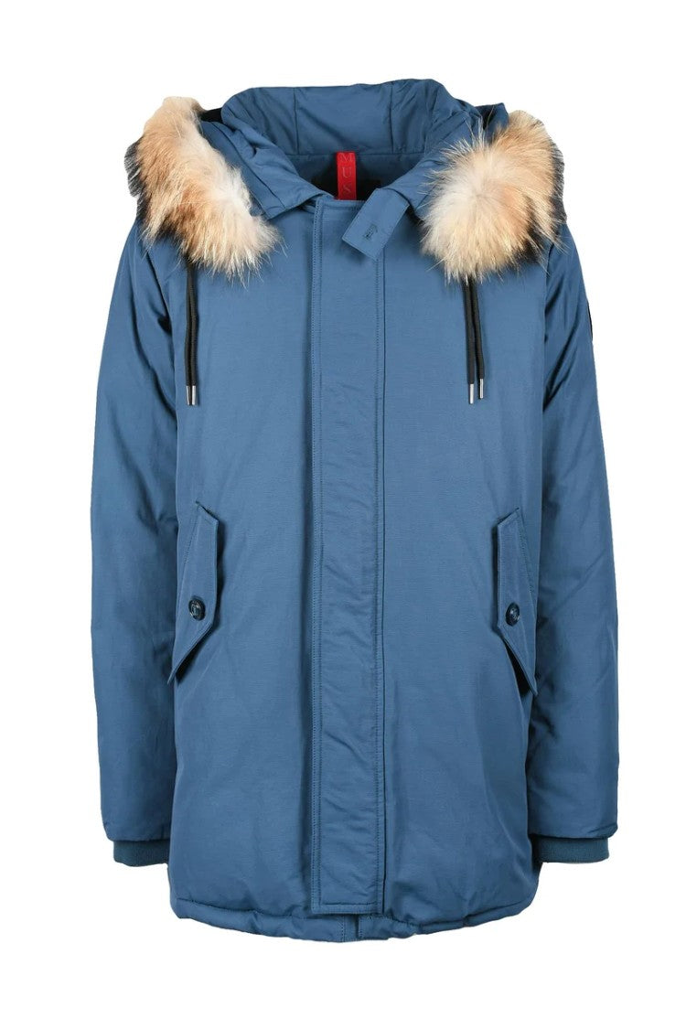 Museum Cotton/Nylon Parka - Light Blue