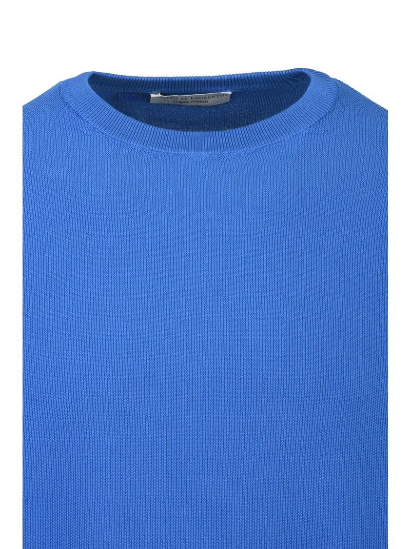 Filippo De Laurentiis Light Blue Fine-Knit Sweater