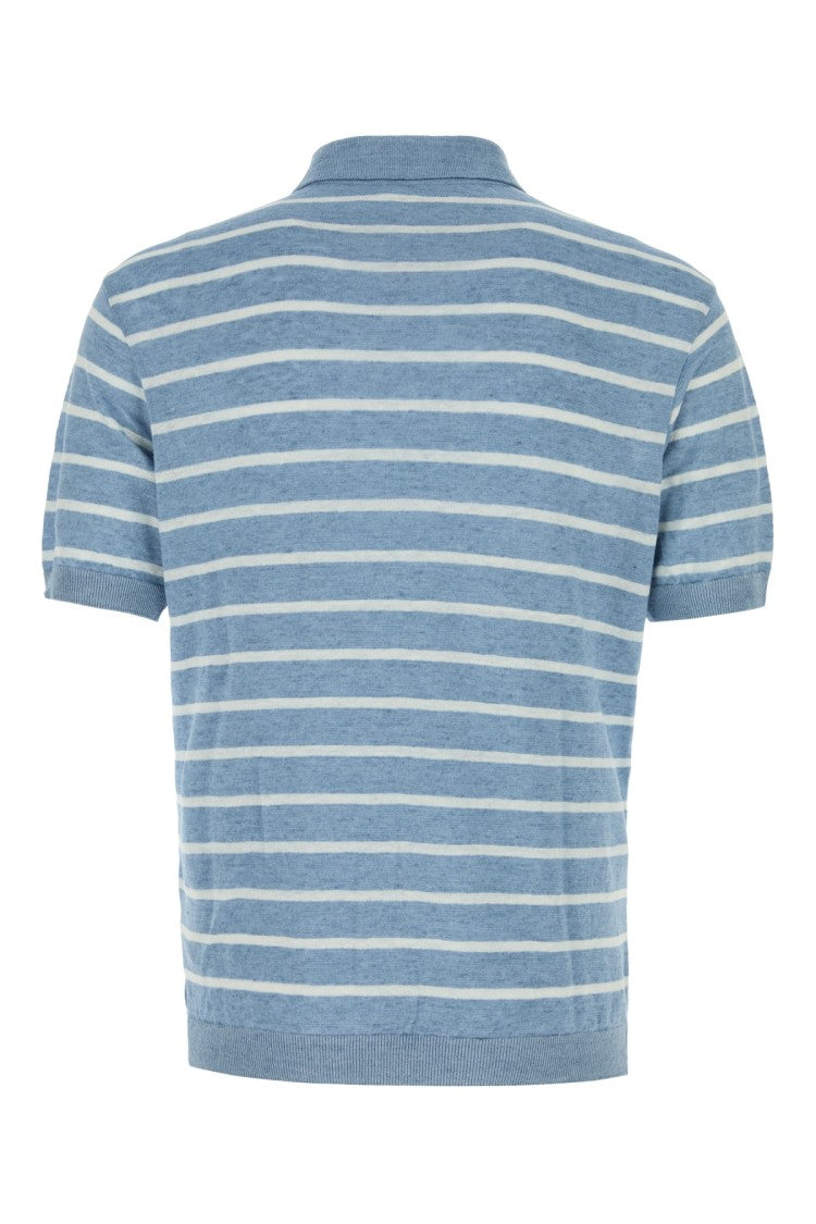 Paul & Shark Alternating Stripe Short-Sleeved Polo With Classic Collar