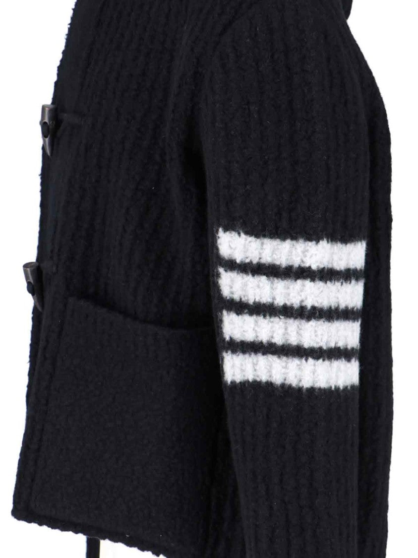 Thom Browne 4-Bar Hoodie Jacket – Black