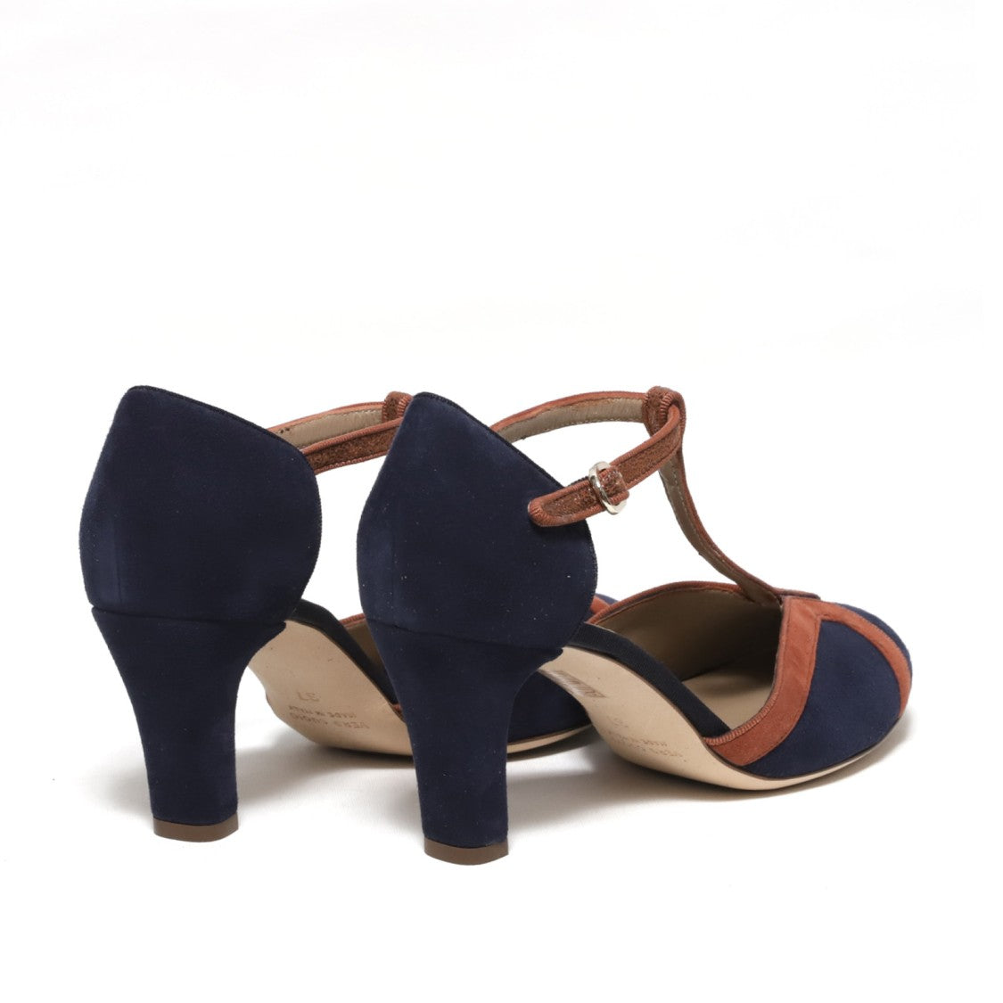 Gielle Charleston Shoe In Blue Suede