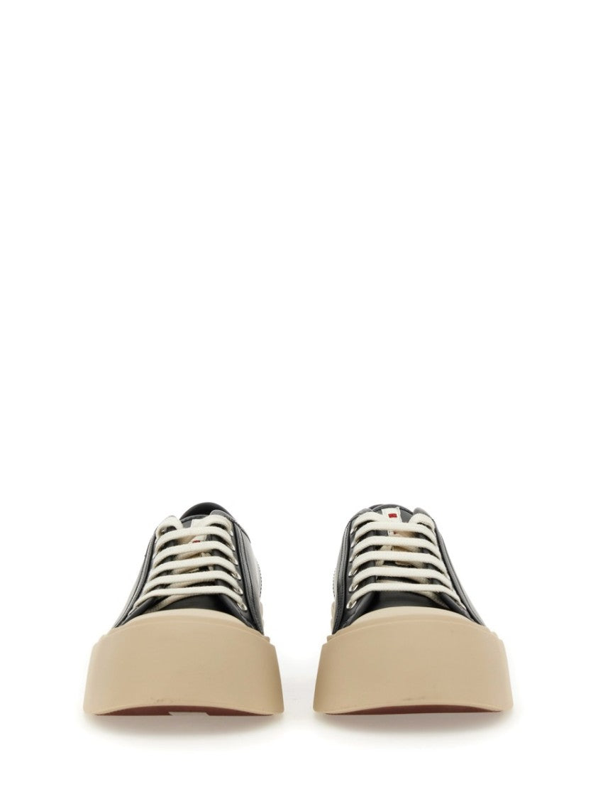 Marni Black Calf Leather Sneakers