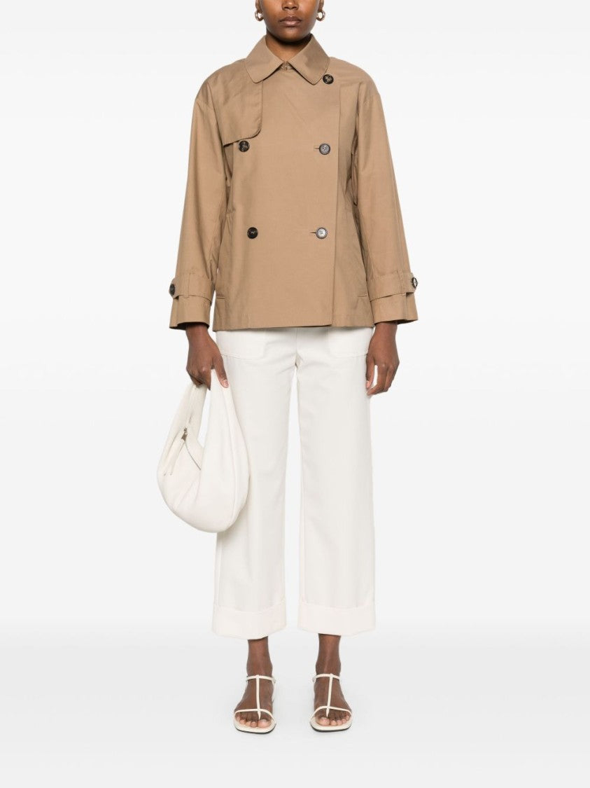 Max Mara Relaxed Fit White Trousers With Rolled Cuffs And Aesthetic
