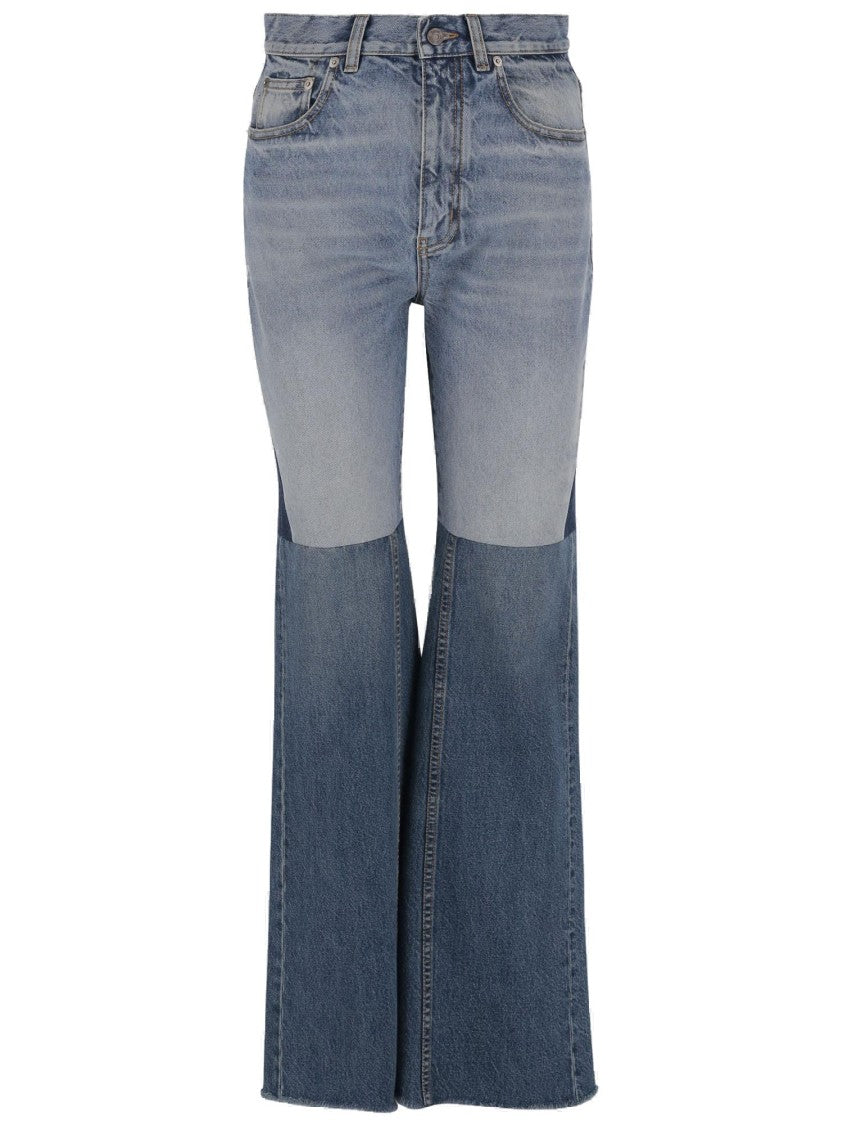 Chloé Patchwork Cotton Denim Jeans