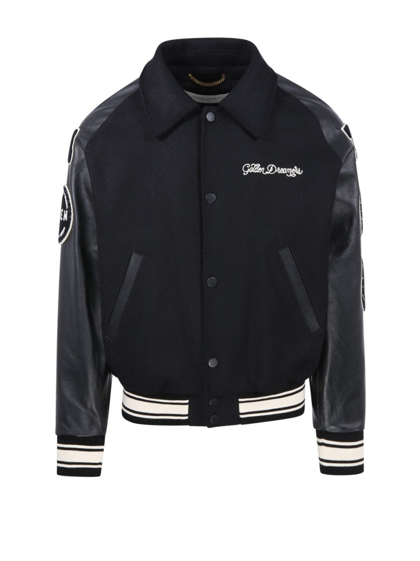 Golden Goose Classic Black Wool Bomber Jacket