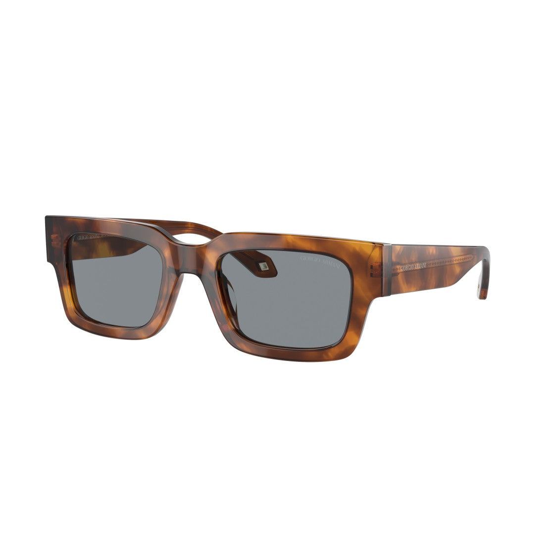 Giorgio Armani 0Ar8184u Rectangular Tortoiseshell Sunglasses With Metallic Accents