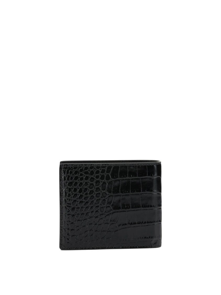Tom Ford Crocodile Print Leather Wallet