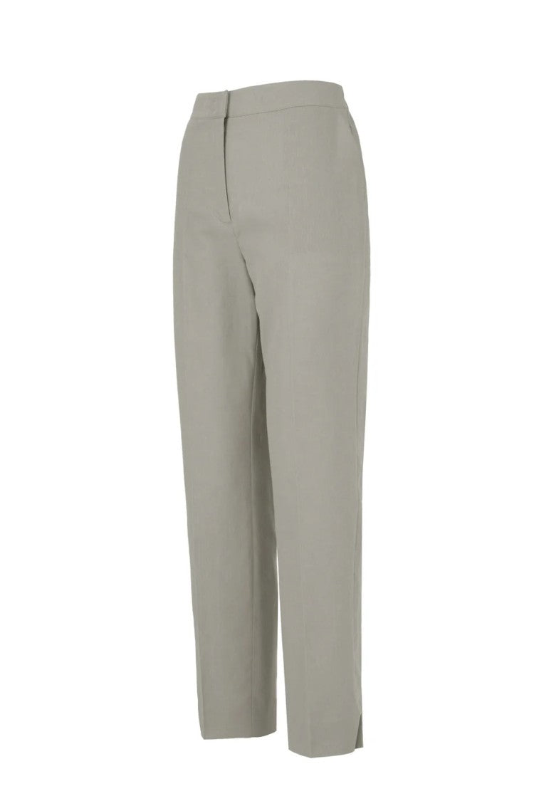 Bomboogie Dove Grey Trousers Turn-Up Hem