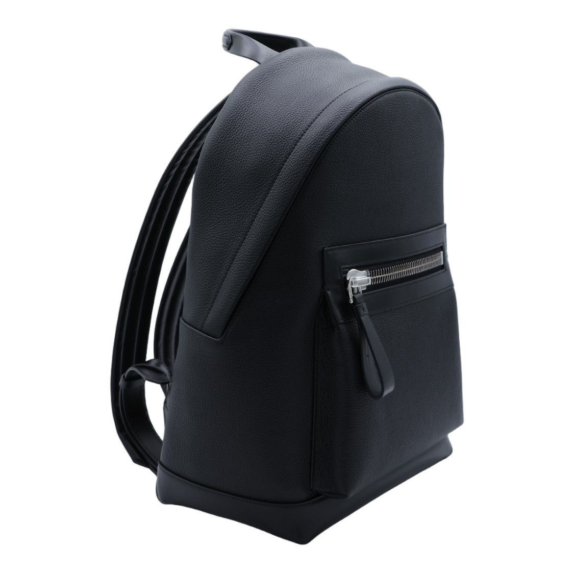 Tom Ford Structured Black Backpack With Silver-Tone Hardware