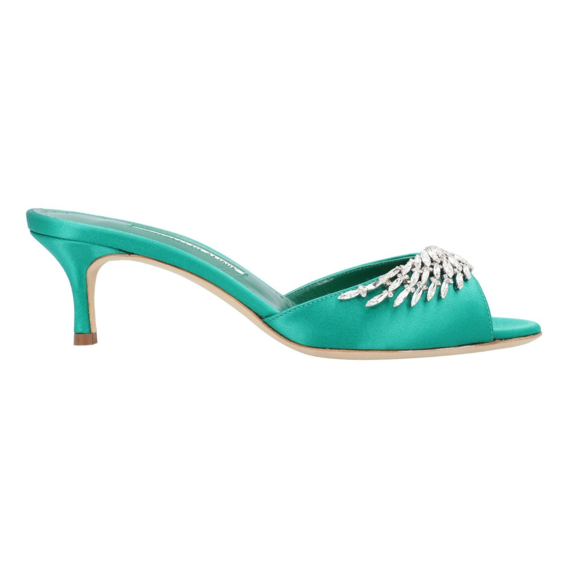 Manolo Blahnik Lumada Fabio 050 Mule Green