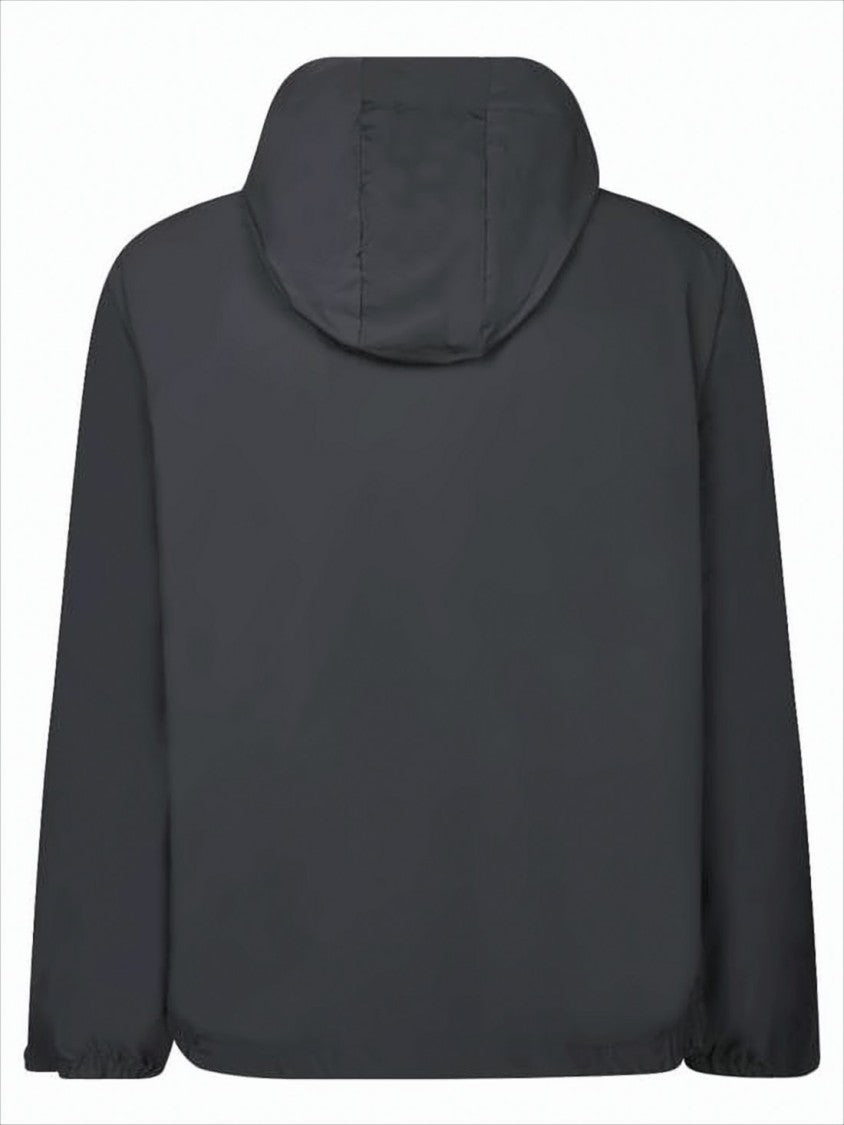 Moncler Lightweight Hooded Jacket With Front Zipper And Drawstrings