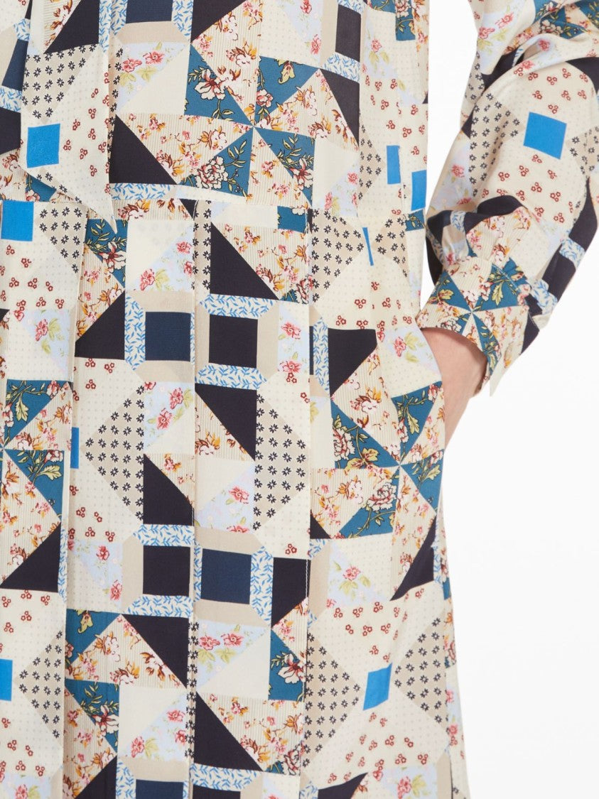 Max Mara Silk Crepe De Chine Dress