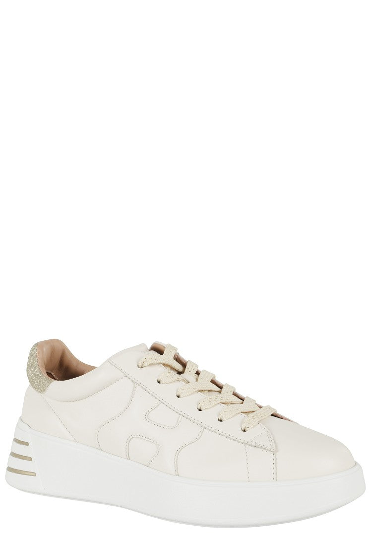 Hogan Lace-Up H564 Rebel Sneakers With Gold Accents