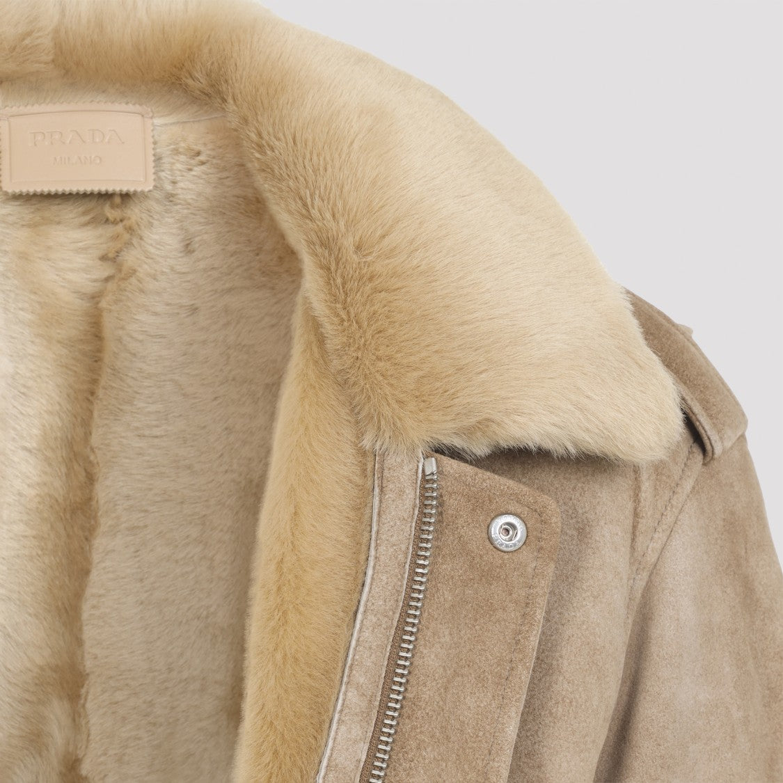 Prada Beige Leather Jacket