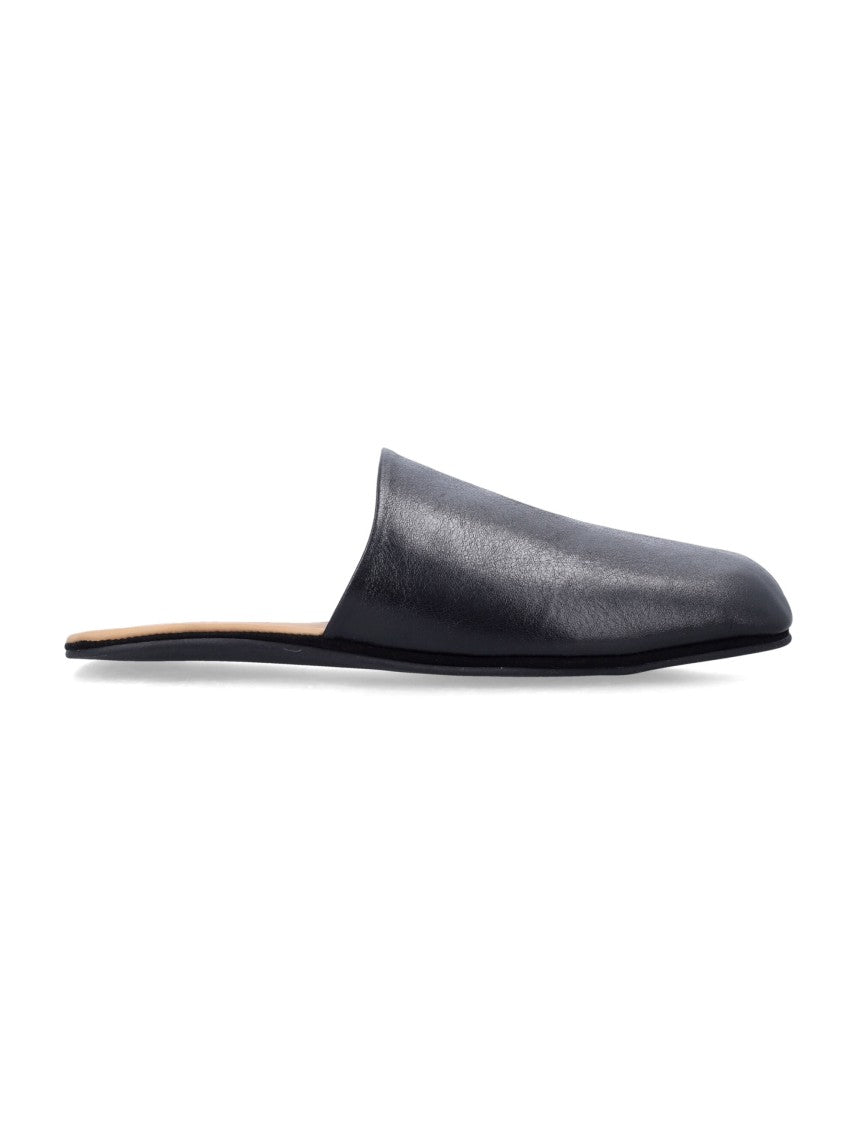 Our Legacy Cigarr Black Leather Slippers