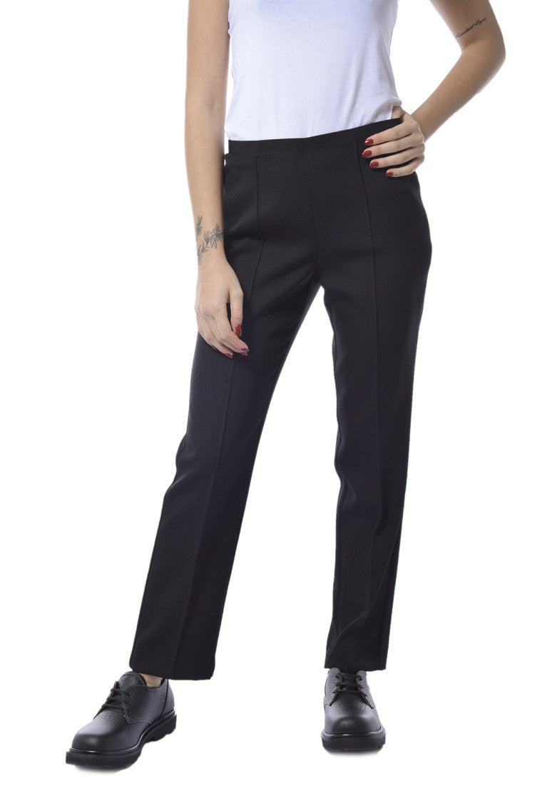 Etro Black Wool Twill Cigarette Pants