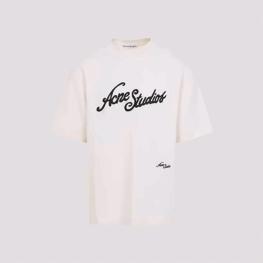 Acne Studios Minimalist Short-Sleeve T-Shirt With Signature Logo