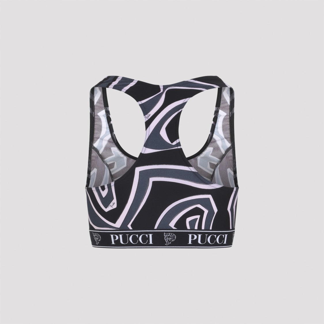 Pucci Racerback Sports Bra With Abstract Print And Supportive Design