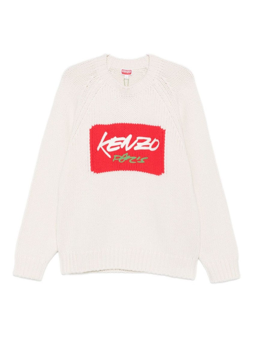 Kenzo Big Logo Wool Jumper With Signature Detail