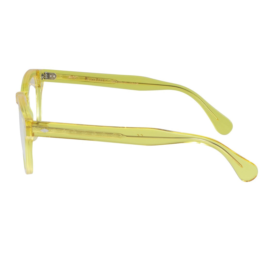 Kador Jolly Cal 49 Translucent Yellow Rounded Square Eyeglasses