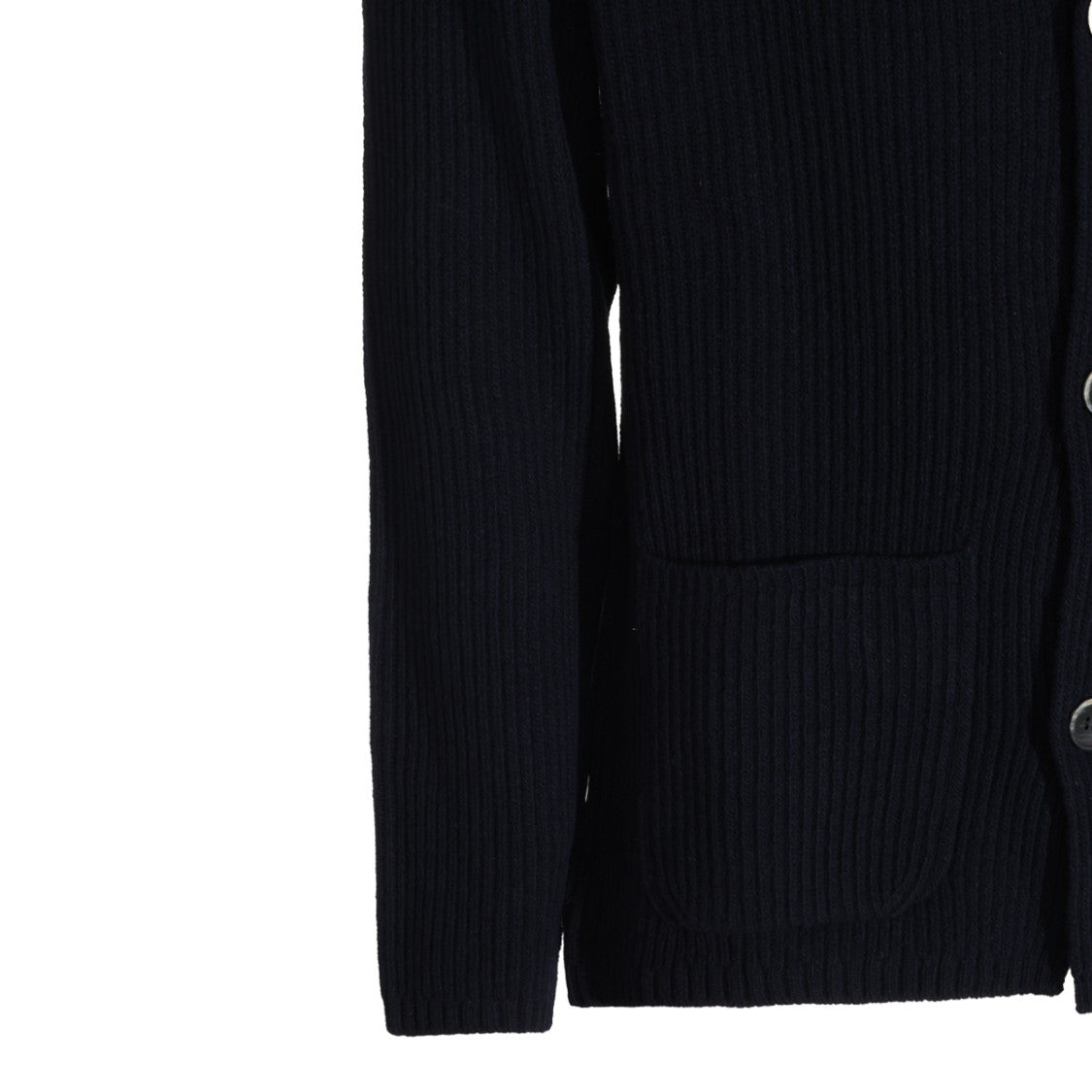 Altea Blazer Collar Ribbed Knit Sweater