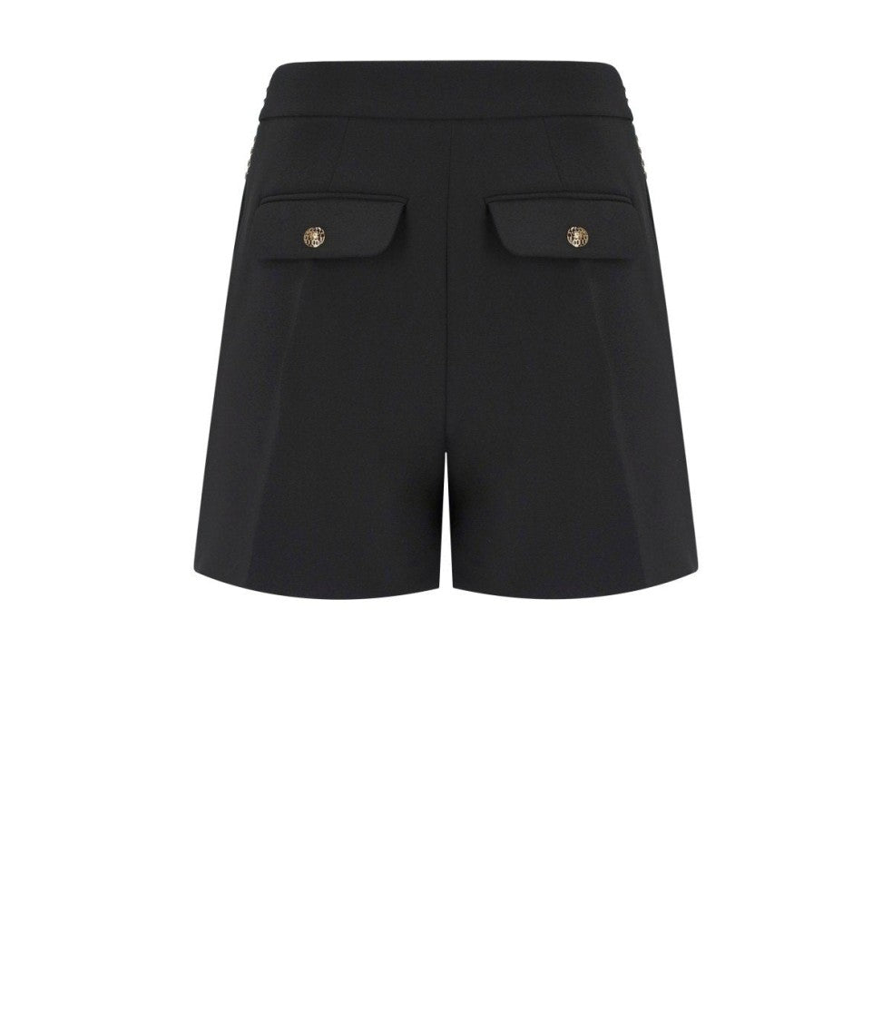 Elisabetta Franchi Black Crepe Shorts