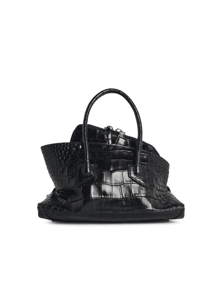 The Attico 'La Passeggiata' Mini Bag In Black Leather