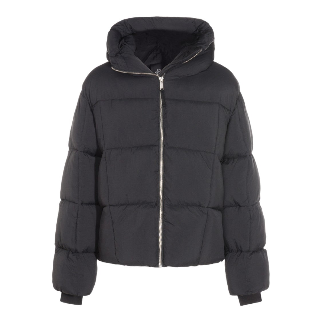 Thom Krom Quilted Black Puffer Jacket With High Collar