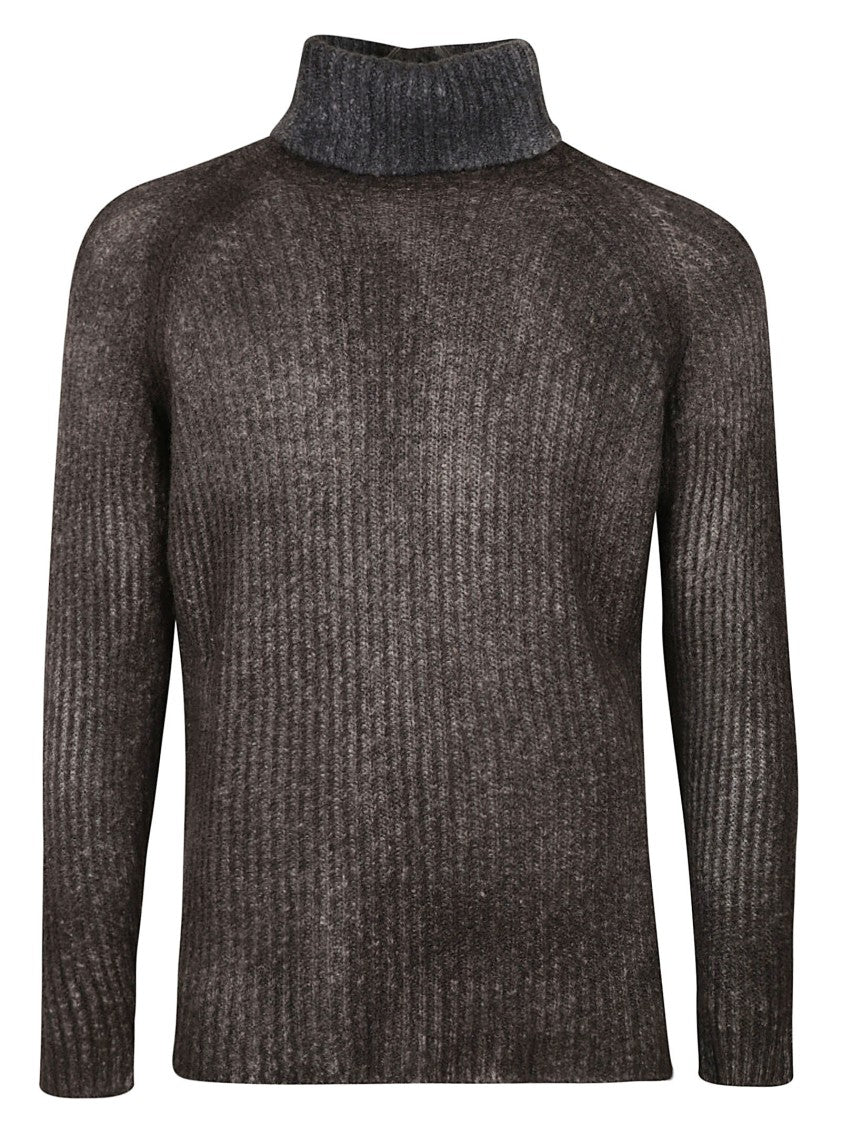 Avant Toi Ribbed High Neck Pullover