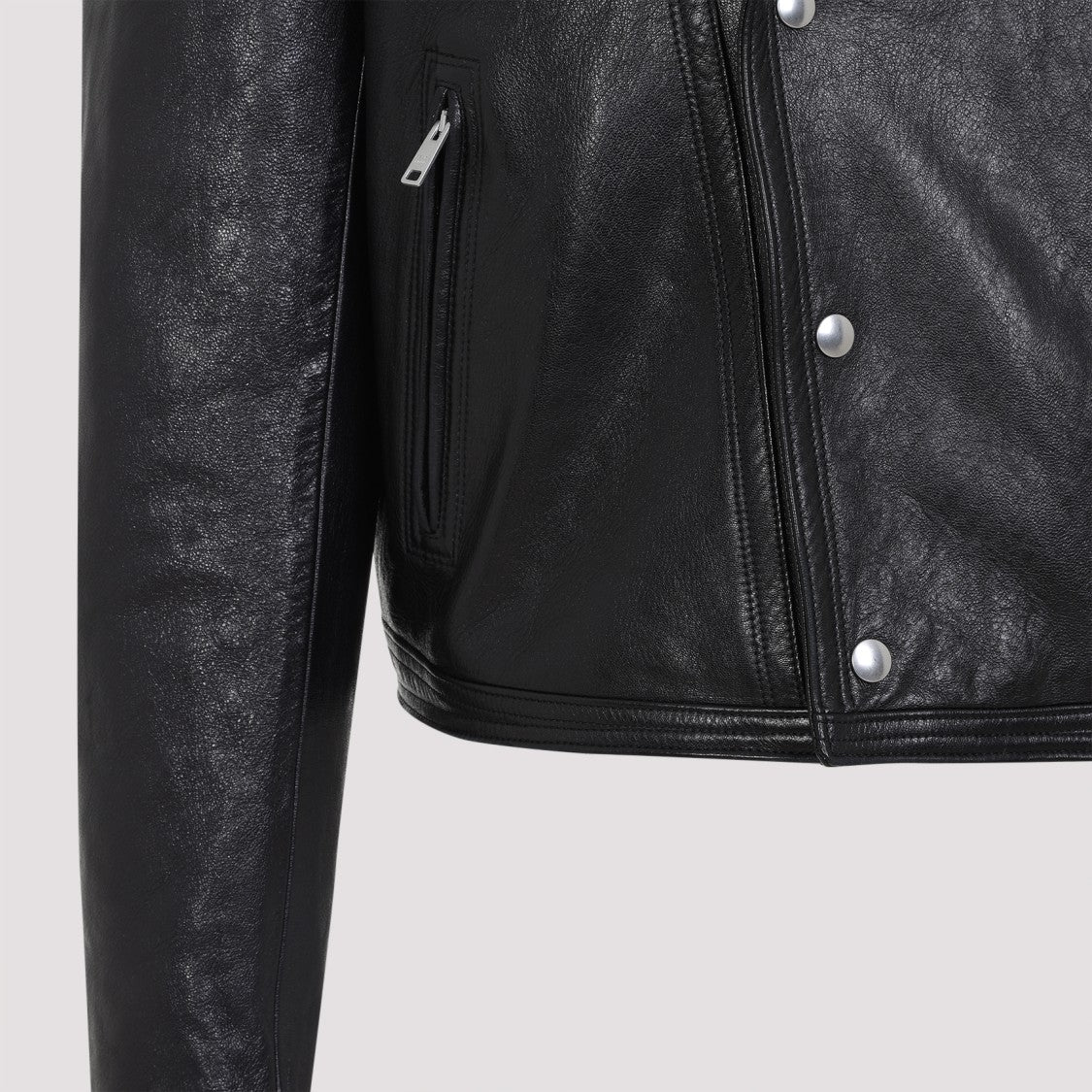 Prada Black Goat Leather Biker Jacket