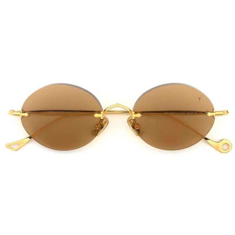 Eyepetizer Wilmot C.4-57 Gold Metal Frame Sunglasses With Oval Lenses