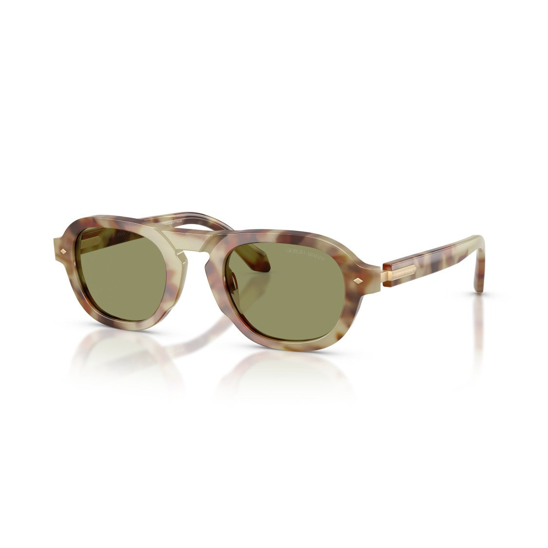 Giorgio Armani 0Ar8244 Geometric Tortoiseshell Sunglasses With Rectangular Lenses