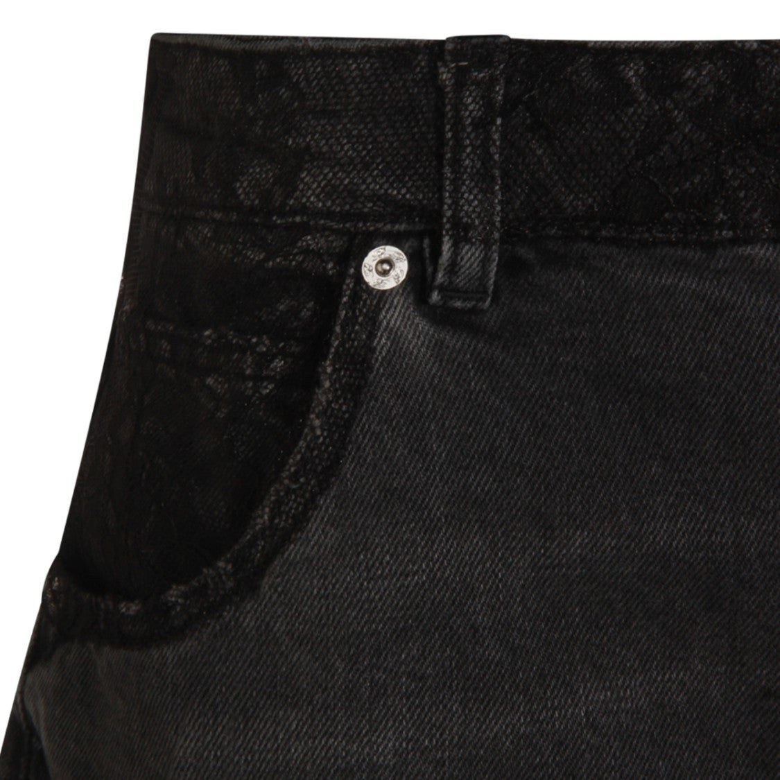 Blumarine Wide-Leg Jeans With Lace Overlay
