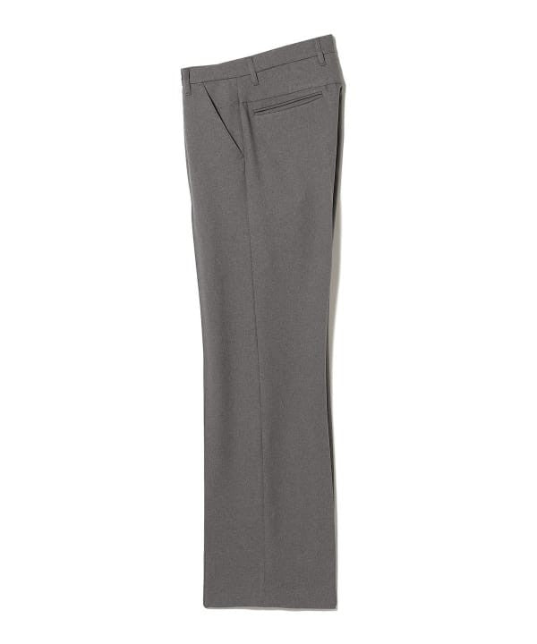Beams Semi-Wide Grey Trousers With Straight Silhouette