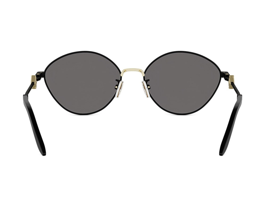 Fendi Gold Fe40217u Round Dark Lens Sunglasses