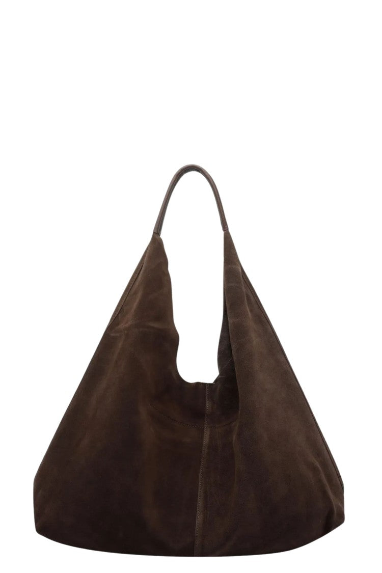 Kurt Geiger Large Suede Slouch Hobo Bag With Antique Brass Trim