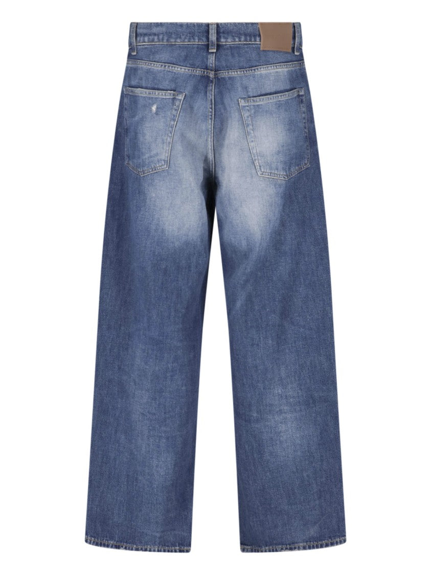 Our Legacy Vast Cut Destroyed Medium-Rise Straight-Leg Cotton Jeans