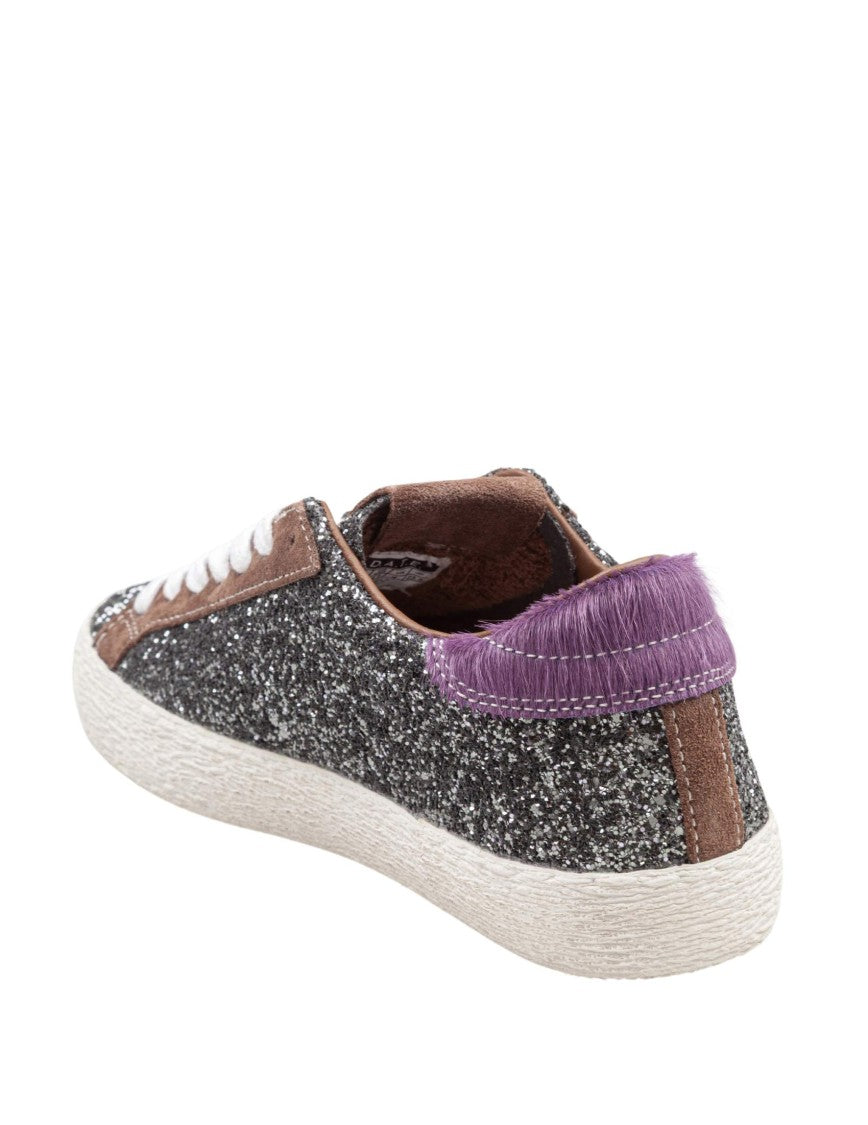 D.A.T.E D.A.T.E. Glitter Hill Low Sneakers In Gunmetal