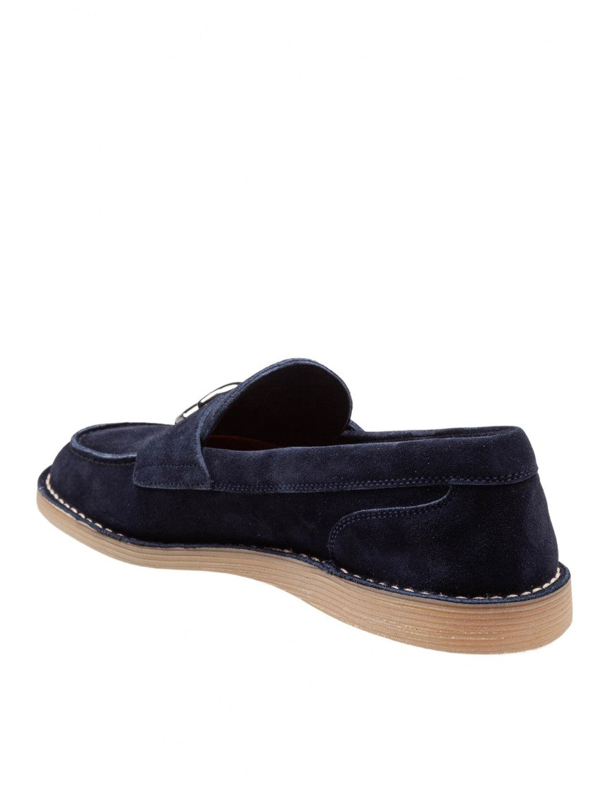 Dolce & Gabbana Blue Suede Moccasins
