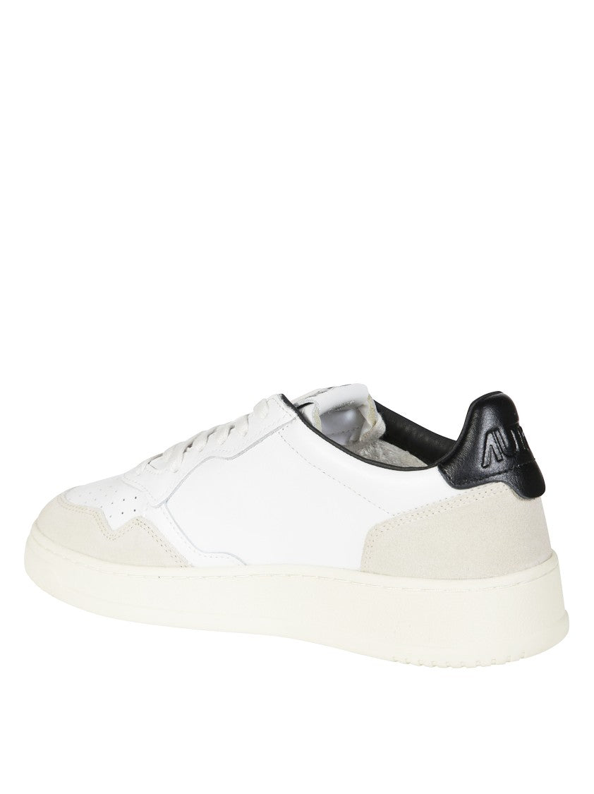 Autry White Medalist Low Leather Suede Sneakers
