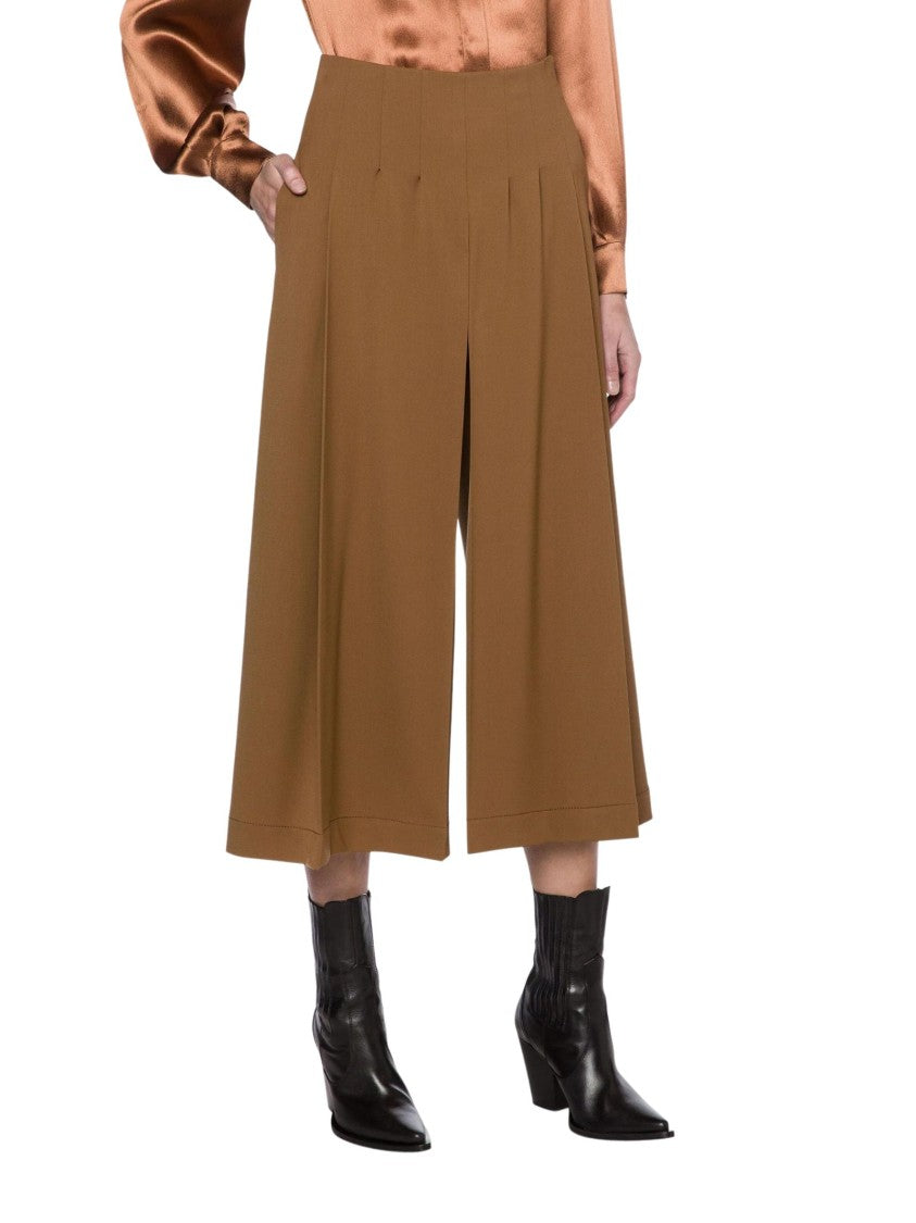 Alberta Ferretti Beige Wide Leg Trousers